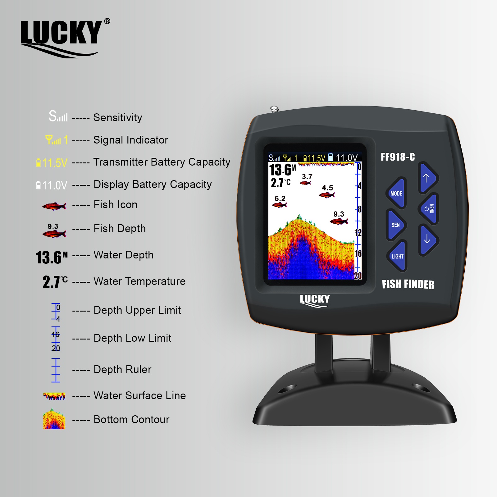 Lucky FF918 Ecoscandaglio per  - Fish Finder Cable recensione e prezzo